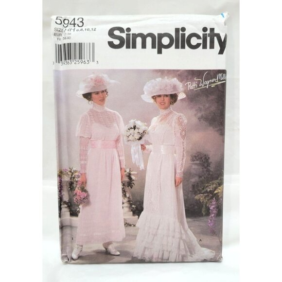 Simplicity Vintage Misses' Bridal Gown Costume Pattern 5943 HH Sizes 6-12 Uncut - Picture 1 of 3